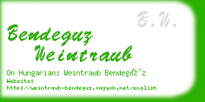 bendeguz weintraub business card